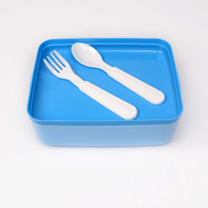 Frozen .3 Partitions Lunch box With Fog and Spoon