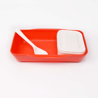 2 Partician Lunch Box - Red