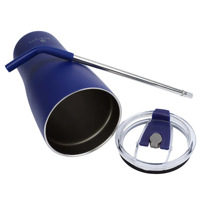 Ameya Midnight Blue Vacuum Insulated Tumbler with Straw – 30oz