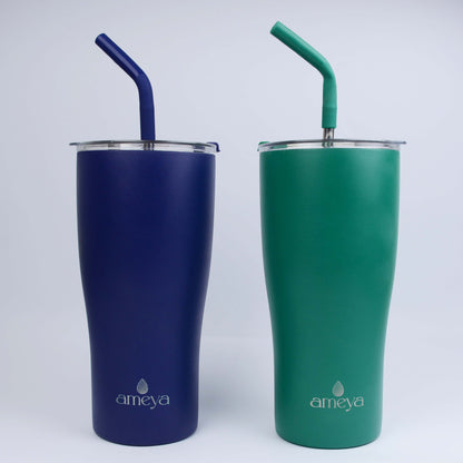 Food Grade Stainless Steel Vacuum Mug with Straw Zhejiang Vacuum Cup 900ML