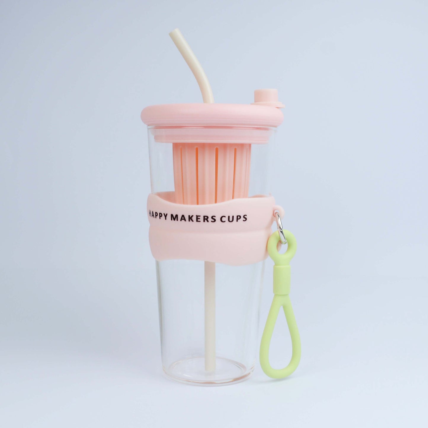 High Value Office Cup with Straw Glass Summer New Coffee Tea Juice Cups Lid Infuser Compartment for Tours