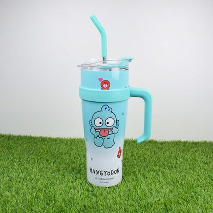 MINISO 1.2L Sanrio Thermos Bottle Cold Ice Cute Hello Kitty Kuromi Cinnamoroll Melody Kids Stainless Steel Water Bottle Straw