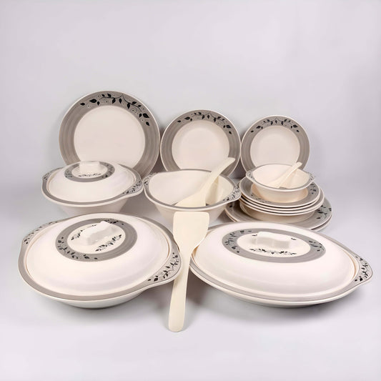 Majestic Luxury Crystal Coated Dinner Ware 72 Pcs Dinning Set - 8 Persons Serving DYNASTY CIRCLE