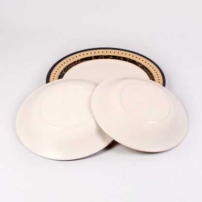 Majestic AM Dinner Ware 36 Pcs Dinning Set - 6 Persons Serving  DYNASTY CIRCLE Made of BPA-free break resistant melamine