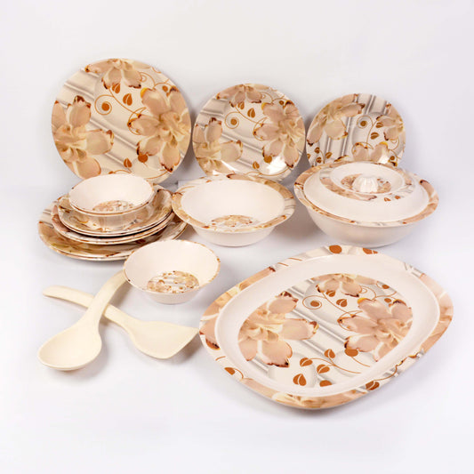 Majestic AM Dinner Ware 36 Pcs Dinning Set - 6 Persons Serving  DYNASTY CIRCLE Made of BPA-free break resistant melamine