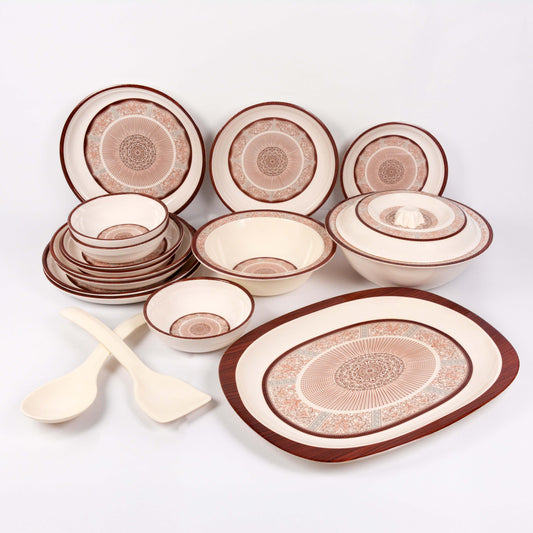 Majestic RT Dinner Ware 36 Pcs Dinning Set - 6 Persons Serving  DYNASTY CIRCLE Made of BPA-free break resistant melamine