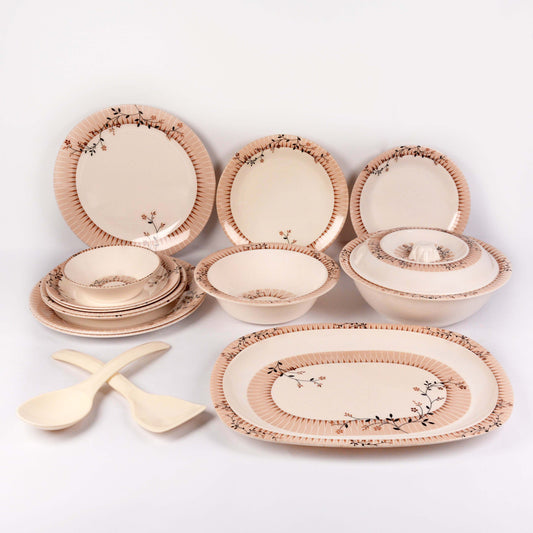 Majestic AM Dinner Ware 36 Pcs Dinning Set - 6 Persons Serving  DYNASTY CIRCLE Made of BPA-free break resistant melamine