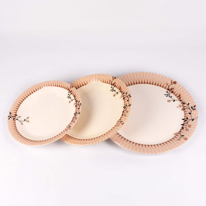 Majestic Melamine 6 pieces plate set DOUBLE GLAZE SET Made of BPA-free break resistant melamine