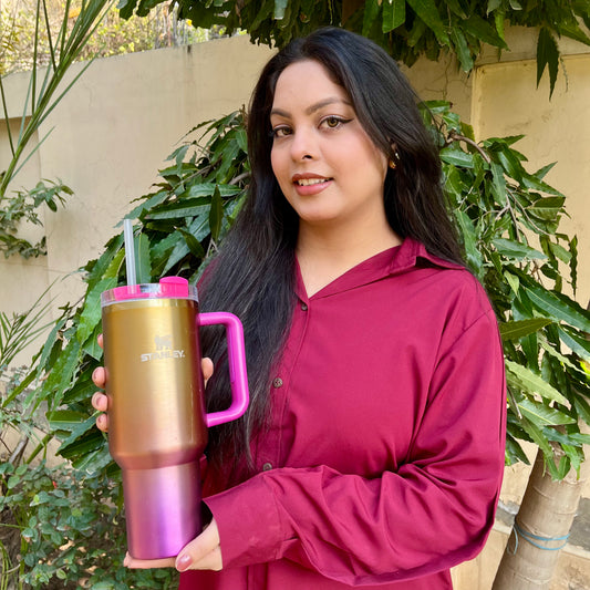 Printed Stanley Cup Stainless Steel Vacuum Insulated Tumbler Ice Coffee Cup