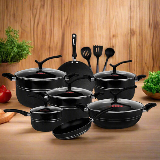 CHEF BEST NONSTICK COOKWARE SET/ KITCHEN SET-323 (15PCS)