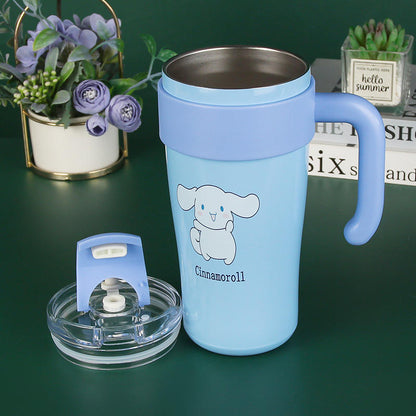 Stainless steel thermos cup double layer vacuum insulated tumbler straw thermos cup For Kids