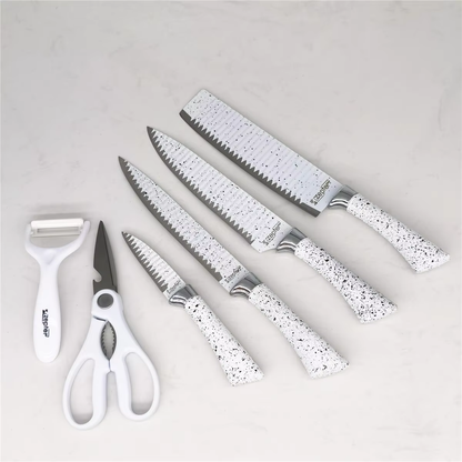 Hot Selling Product Kitchen Chef Six Piece Set White Japanese Knife