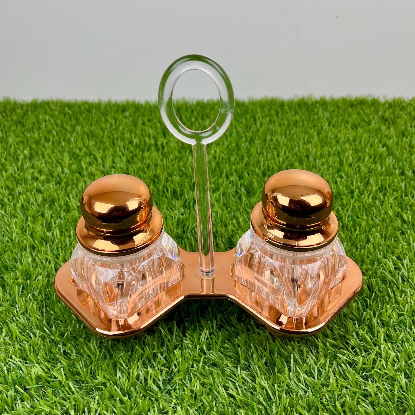 Namak Dani 2 𝗣𝗶𝗲𝗰𝗲 Acrylic Premium Quality Imported Transparent Household & Restaurant Spice Chili Flake Salt Pot Set Holder 🌶️🧂🫚