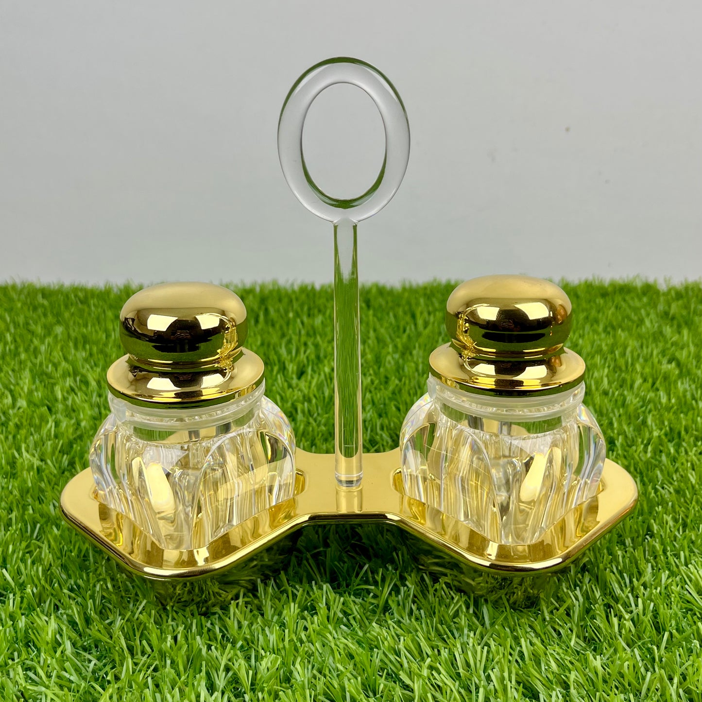 Namak Dani 2 𝗣𝗶𝗲𝗰𝗲 Acrylic Premium Quality Imported Transparent Household & Restaurant Spice Chili Flake Salt Pot Set Holder 🌶️🧂🫚