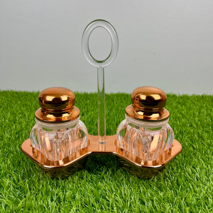 Namak Dani 2 𝗣𝗶𝗲𝗰𝗲 Acrylic Premium Quality Imported Transparent Household & Restaurant Spice Chili Flake Salt Pot Set Holder 🌶️🧂🫚