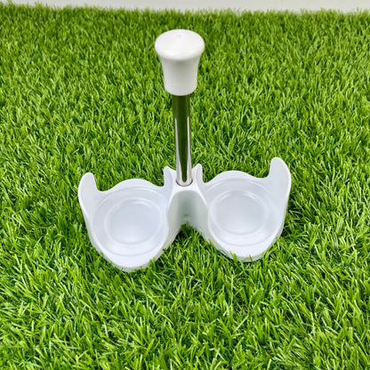 Salt & Pepper Cruet Set – Glass Hars Modern Marble Design and Convenient Top Lid (2 Pcs)