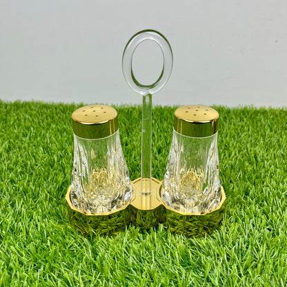 Namak Dani 2 𝗣𝗶𝗲𝗰𝗲 Acrylic Premium Quality Imported Transparent Household & Restaurant Spice Chili Flake Salt Pot Set Holder 🌶️🧂🫚