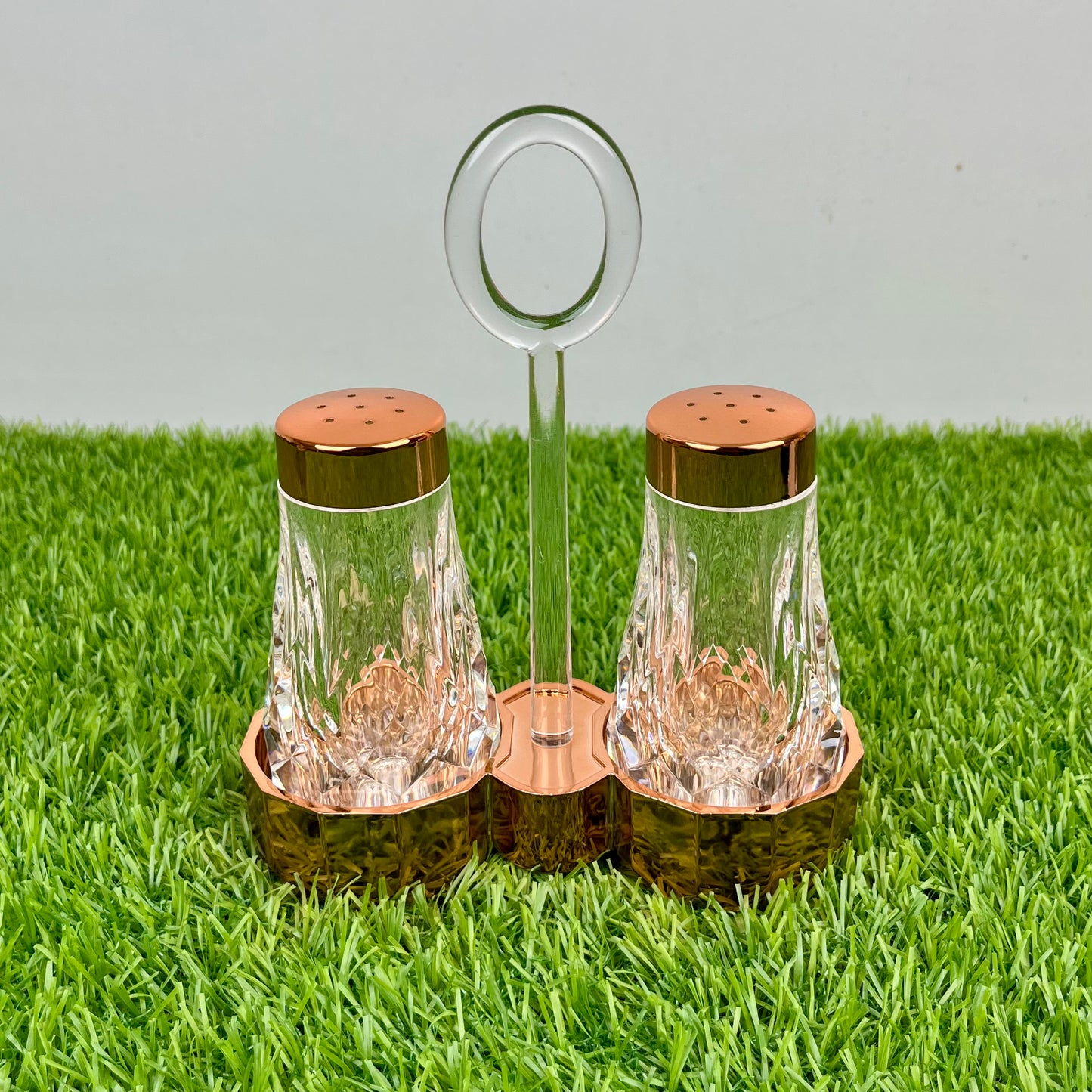 Namak Dani 2 𝗣𝗶𝗲𝗰𝗲 Acrylic Premium Quality Imported Transparent Household & Restaurant Spice Chili Flake Salt Pot Set Holder 🌶️🧂🫚