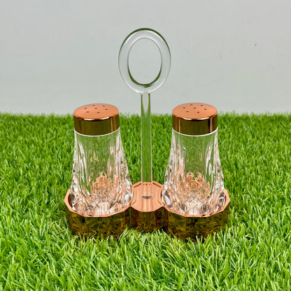 Namak Dani 2 𝗣𝗶𝗲𝗰𝗲 Acrylic Premium Quality Imported Transparent Household & Restaurant Spice Chili Flake Salt Pot Set Holder 🌶️🧂🫚