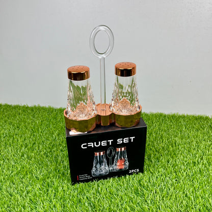 Namak Dani 2 𝗣𝗶𝗲𝗰𝗲 Acrylic Premium Quality Imported Transparent Household & Restaurant Spice Chili Flake Salt Pot Set Holder 🌶️🧂🫚