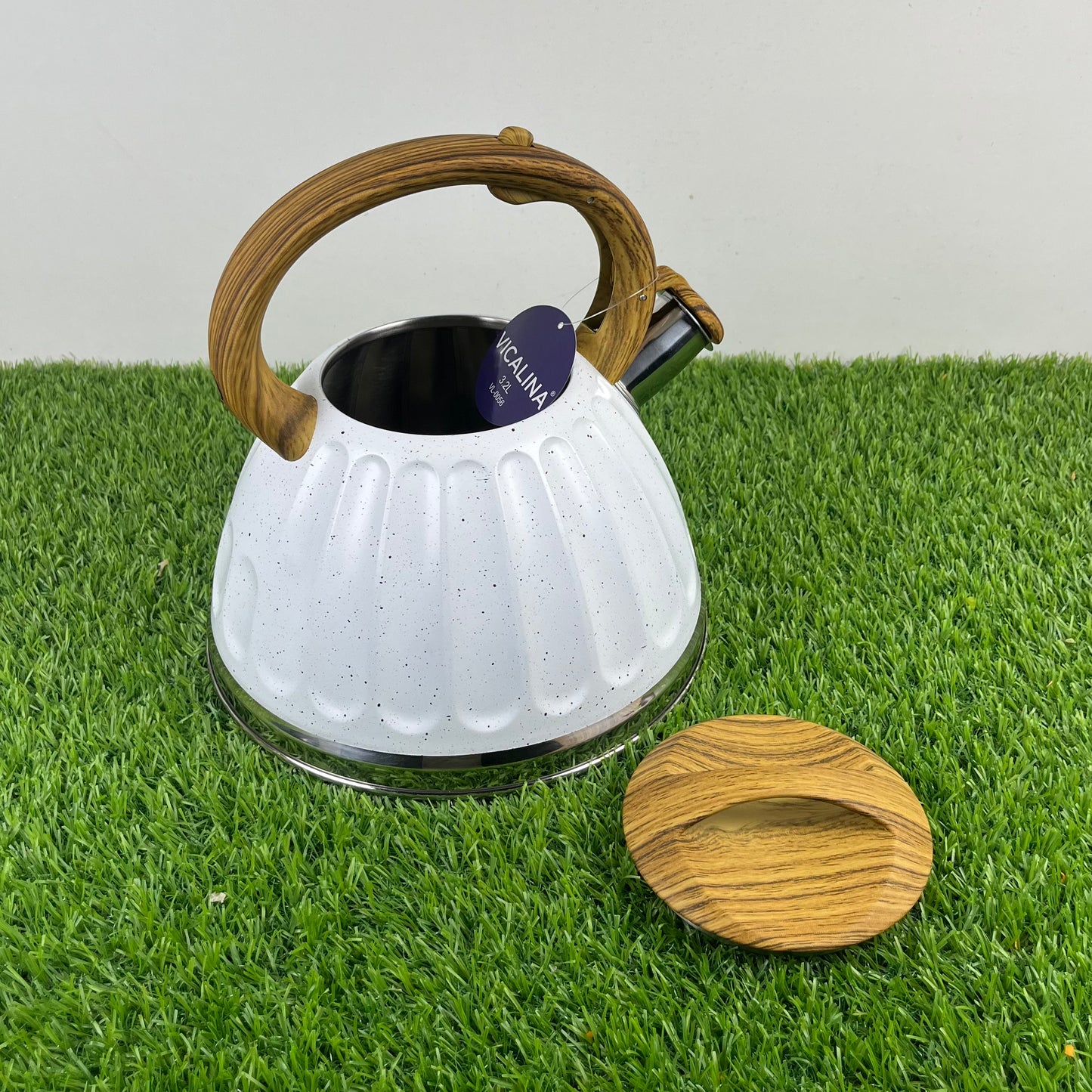 3.2L Stainless Steel Kettle with Unique Marble Coating Design