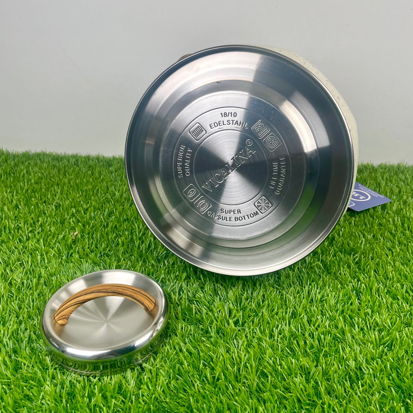 3.5L Stainless Steel with wooden handle Kettle with Unique Marble Coating Design