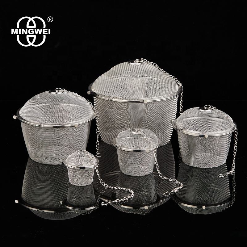 Stainless Steel Tea Strainer Extra Fine Mesh Spice Tea Filter with Extended Chain Hook for Loose Leaf