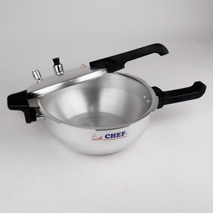 CHEF Aluminum Pressure Cooker Karahi Aluminum 2 In 1 - 11 Liter