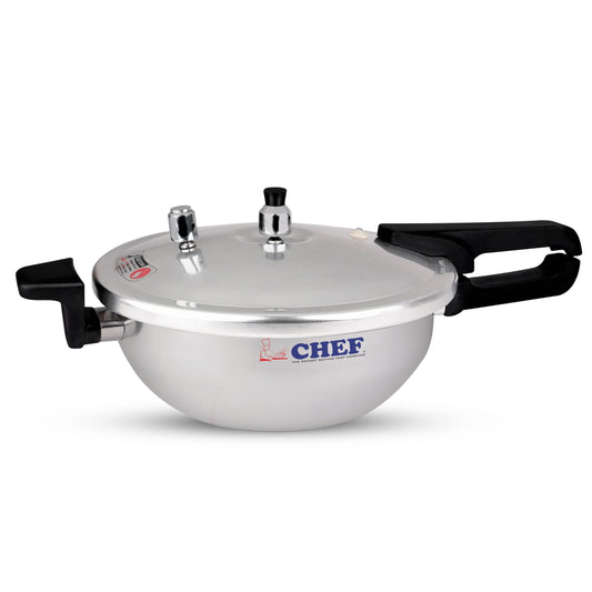 CHEF Aluminum Pressure Cooker Karahi 3 In 1 - 9 Liter