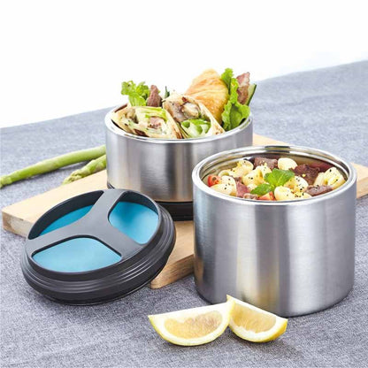 Homio Tedemei portable 2layers 1.5L leakproof inner 304 stainless steel silicone air hole student bento lunch box food container