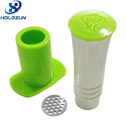 High Quality Plastic Manual Onion Garlic Presser Chopper Syringe Pressure Garlic Chopper