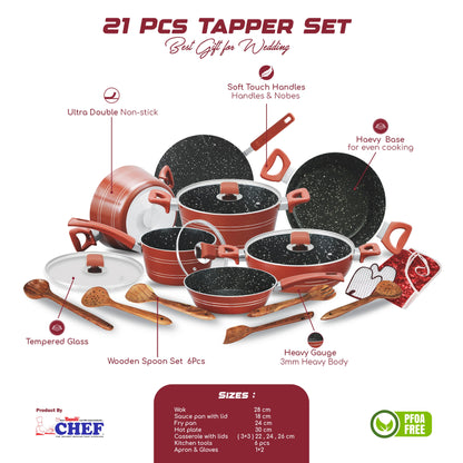 Chef Best Non Stick Cookware Set / Kitchen Set-Taper