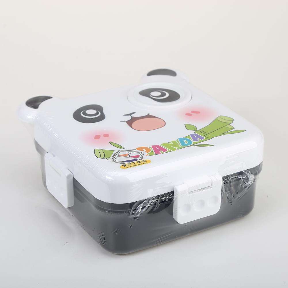 Square panda design new square plastic food storage containers