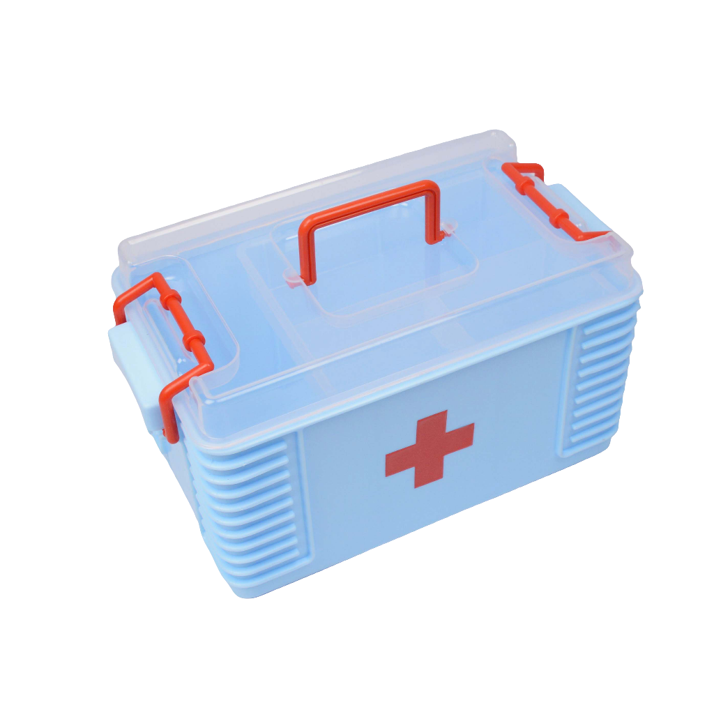 Medicine Storage Box - 1St Aid Box - Medical 1st Aid Storage Box - Plastic Body First Aid Box - Family Medicine Box/Family Emergency Kit Storage Box