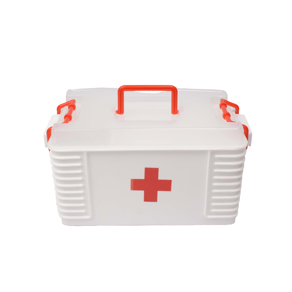 Medicine Storage Box - 1St Aid Box - Medical 1st Aid Storage Box - Plastic Body First Aid Box - Family Medicine Box/Family Emergency Kit Storage Box  (Small)