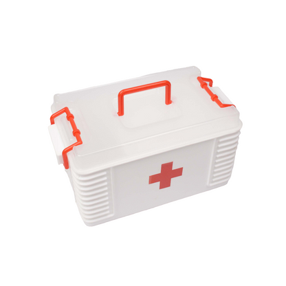 Medicine Storage Box - 1St Aid Box - Medical 1st Aid Storage Box - Plastic Body First Aid Box - Family Medicine Box/Family Emergency Kit Storage Box  (Small)