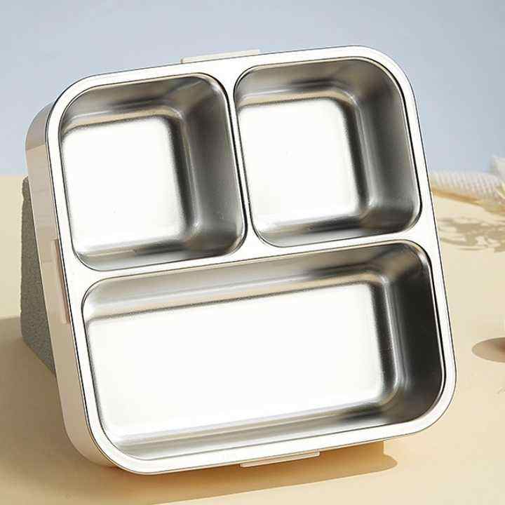 Cute Elephant Square 304 stainless steel lunch box portable auxiliary food box can be heated bento box with soup bowl