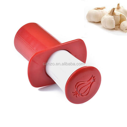 High Quality Plastic Manual Onion Garlic Presser Chopper Syringe Pressure Garlic Chopper