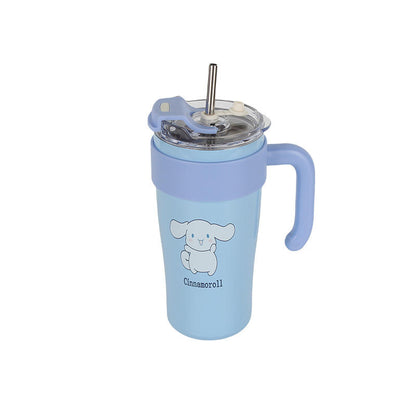 Stainless steel thermos cup double layer vacuum insulated tumbler straw thermos cup For Kids