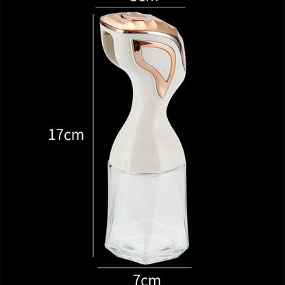 Press Spray Oil Bottle BBQ Glass Bottle Home Kitchen Storage Jar