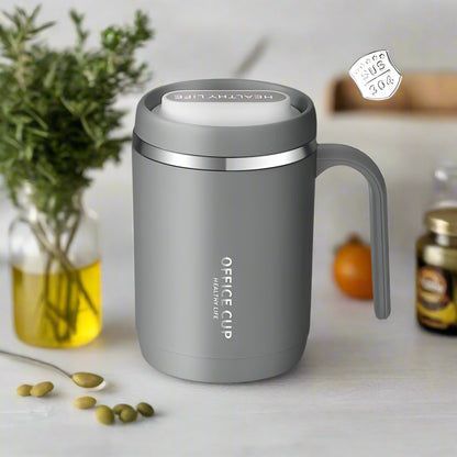 Coffee Mugs Hot Sale 500ml Gray Color 304 Stainless Steel Thermal Mug Breakfast Cup Travel Coffee Mugs