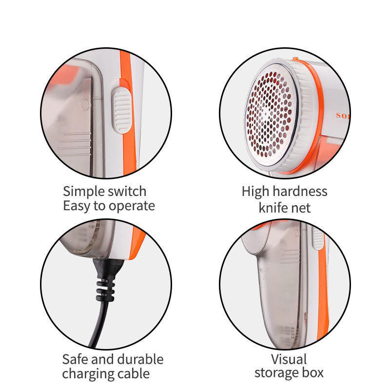 New Design High Quality 4w Three-blade Cyclone Blade Rechargeable Lint Remover Machine