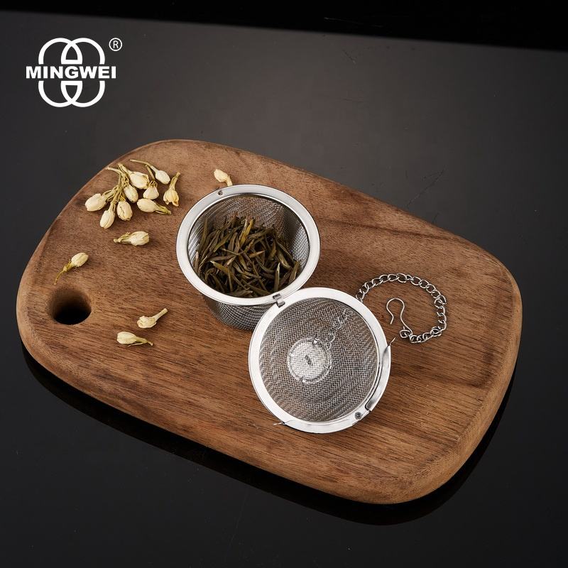 Stainless Steel Tea Strainer Extra Fine Mesh Spice Tea Filter with Extended Chain Hook for Loose Leaf