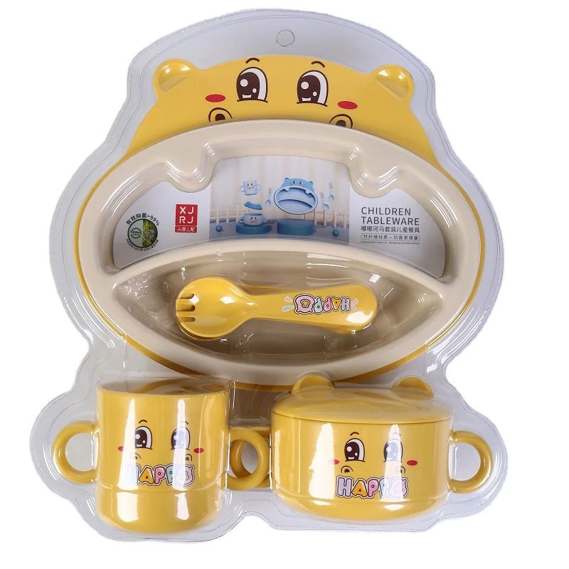 Children's Kid Eating Tableware Set Children Dinnerware Set Kids Tableware With Bowl Plate Cup Cutlery Set