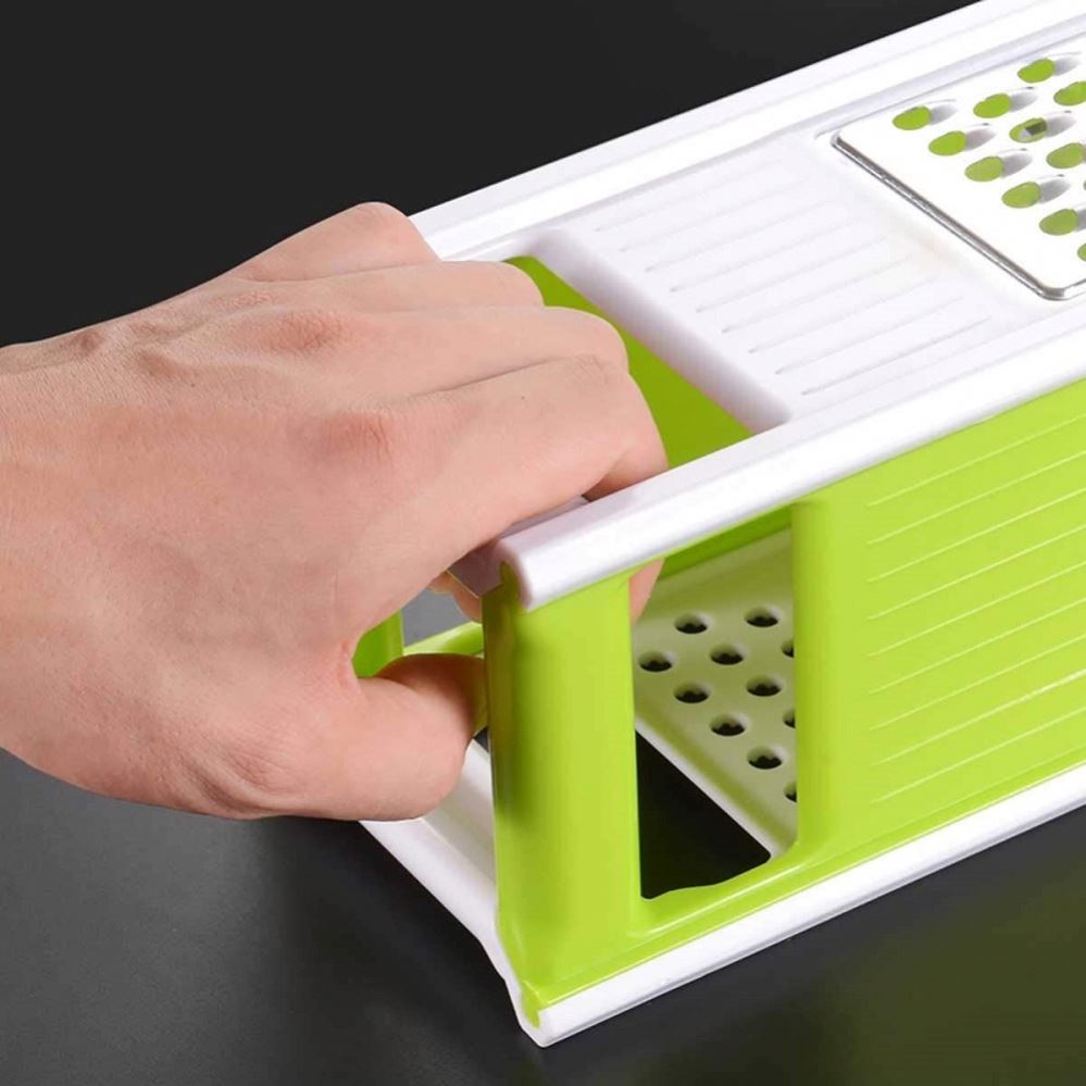 5 in 1 Multifunctional Vegetable Cutter Manual Dicer Julienne Spiral Mandoline Slicer Grater Chopper for Fruit Onion Potato