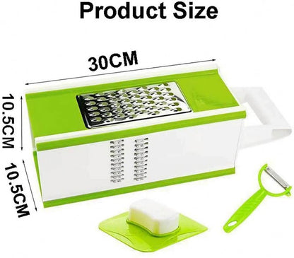5 in 1 Multifunctional Vegetable Cutter Manual Dicer Julienne Spiral Mandoline Slicer Grater Chopper for Fruit Onion Potato