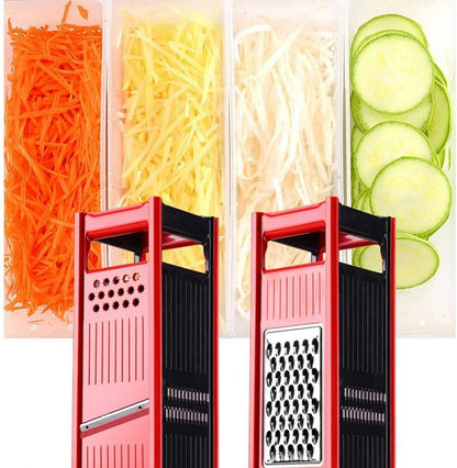 5 in 1 Multifunctional Vegetable Cutter Manual Dicer Julienne Spiral Mandoline Slicer Grater Chopper for Fruit Onion Potato