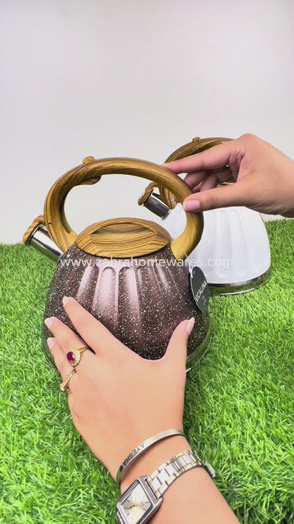 3.2L Stainless Steel Kettle with Unique Marble Coating Design