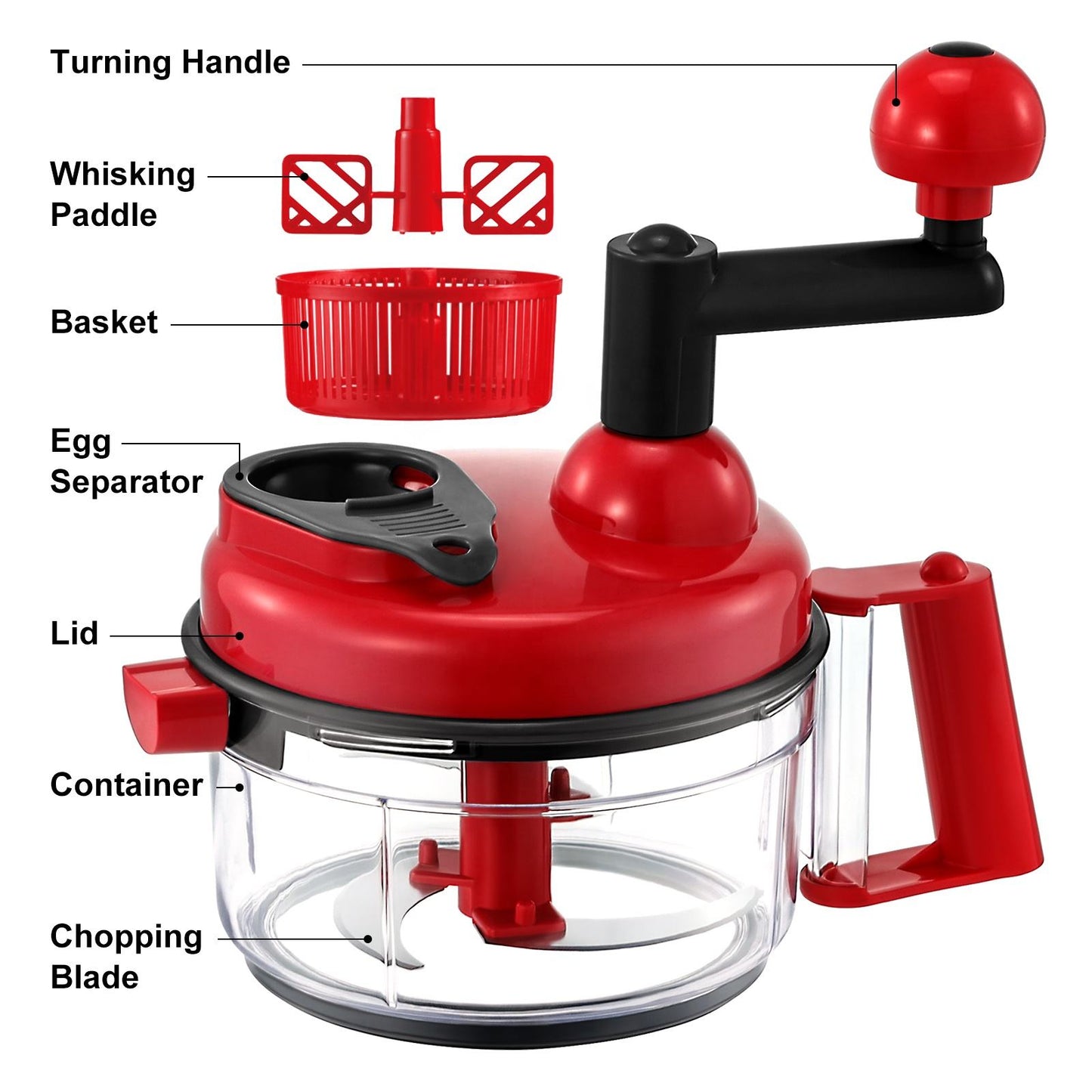 Multi-function Manual Food Processor Swift Food Vegetable Chopper With Stainless Steel Blades 10 IN 1