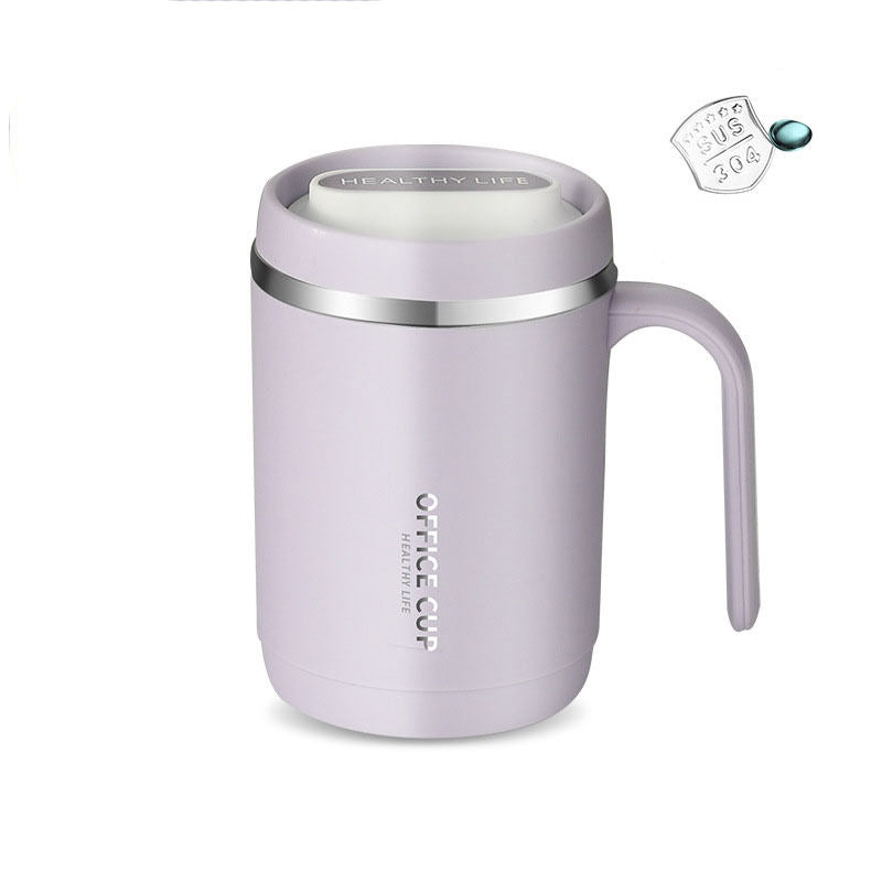 Coffee Mugs Hot Sale 500ml Purple Color 304 Stainless Steel Thermal Mug Breakfast Cup Travel Coffee Mugs